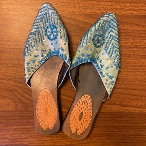 Free People Beaded Mules